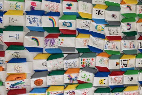 未来の地球防衛隊による今尾小学校での第2回目の廃食油回収の様子